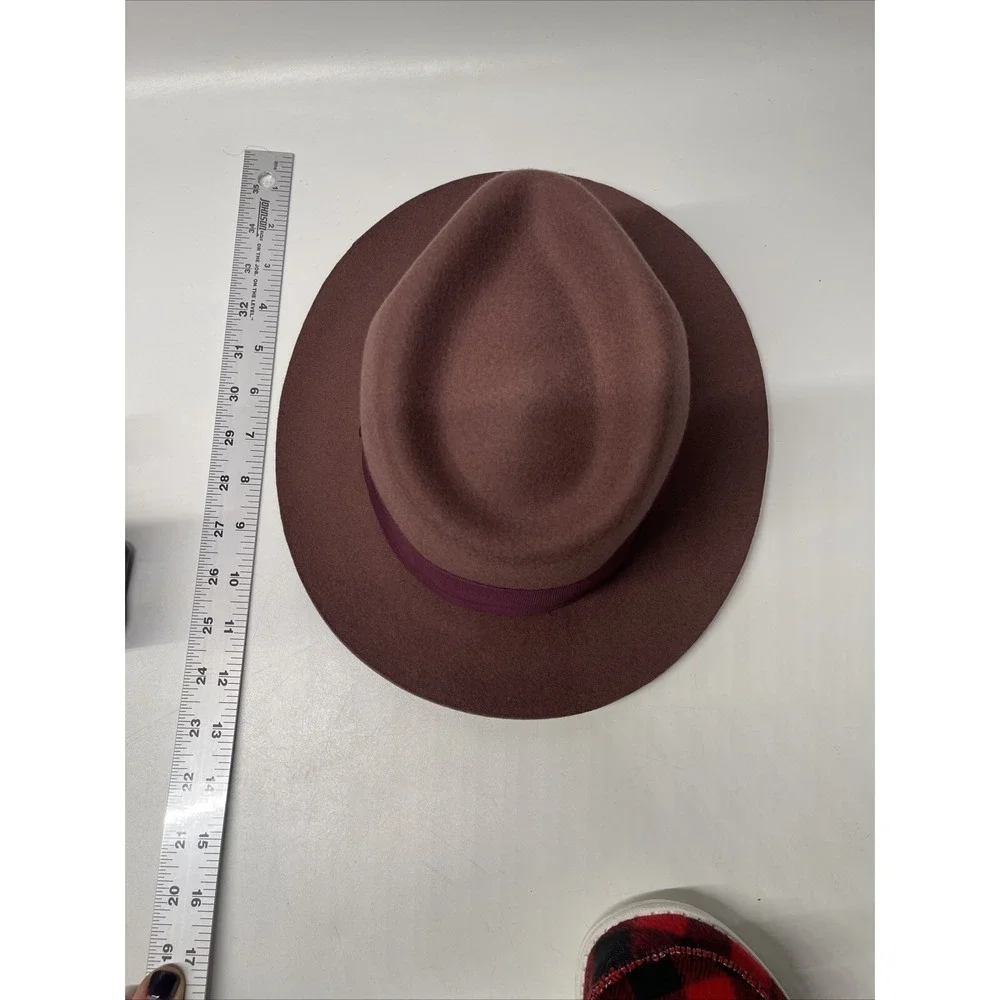 NWT Rag & Bone NY Women's Fedora Rose Hat With Trilby Drape Band Size S